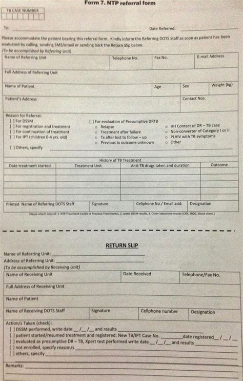 ntp form 7|Public Health Resources: Form 7: NTP Referral .